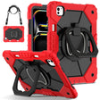 For iPad Pro 11 2024 Contrast Color Robot Silicone Hybrid PC Tablet Case(Red Black) - iPad Pro 11 2024 Cases by PMC TechLife | Online Shopping South Africa | PMC TechLife | Buy Now Pay Later Mobicred