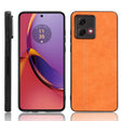 For Motorola Moto G84 5G Cow Pattern Sewing Back Cover Phone Case(Orange) - Motorola Cases by PMC TechLife | Online Shopping South Africa | PMC TechLife