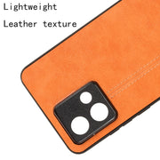 For Motorola Moto G84 5G Cow Pattern Sewing Back Cover Phone Case(Orange)
