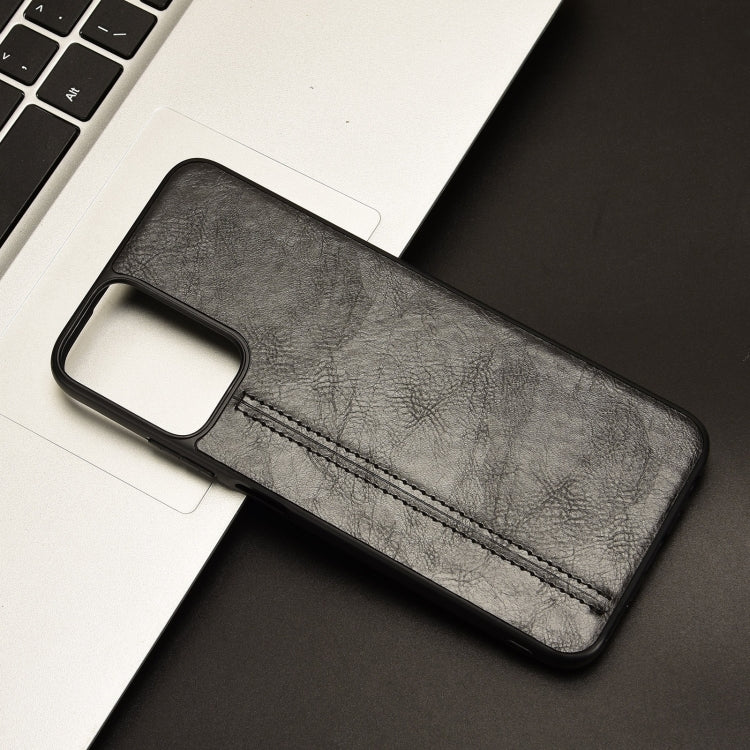 For Motorola Moto G Power 5G 2024 Cow Pattern Sewing Back Cover Phone Case(Black)
