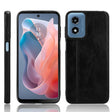 For Motorola Moto G Play 4G 2024 Cow Pattern Sewing Back Cover Phone Case(Black) - Motorola Cases by PMC Jewellery | Online Shopping South Africa | PMC Jewellery | Buy Now Pay Later Mobicred