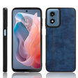 For Motorola Moto G Play 4G 2024 Cow Pattern Sewing Back Cover Phone Case(Blue) - Motorola Cases by PMC Jewellery | Online Shopping South Africa | PMC Jewellery | Buy Now Pay Later Mobicred