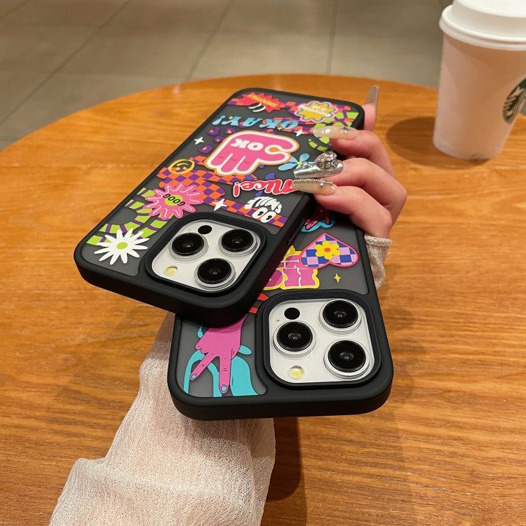 For iPhone 15 Trendy Graffiti Noctilucent Phone Cases(Make Money)