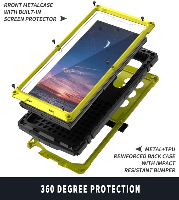 For Samsung Galaxy S24 Ultra 5G R-JUST Life Water-resistant Dustproof Shockproof Phone Case(Yellow)