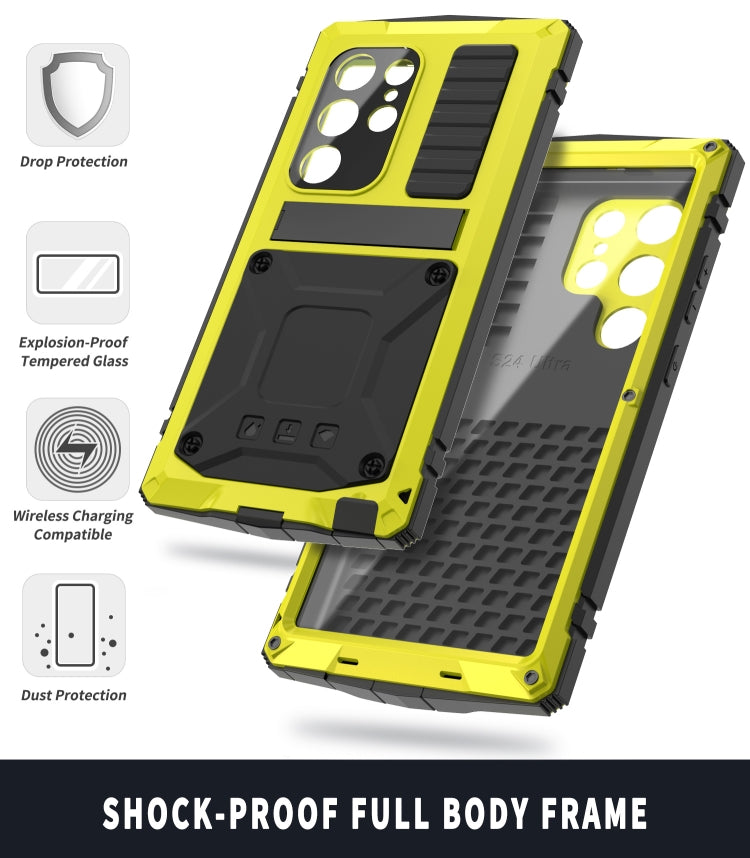 For Samsung Galaxy S24 Ultra 5G R-JUST Life Water-resistant Dustproof Shockproof Phone Case(Yellow)