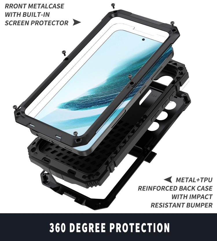 For Samsung Galaxy S24+ 5G R-JUST Life Water-resistant Dustproof Shockproof Phone Case(Black)