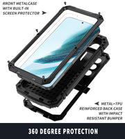 For Samsung Galaxy S24+ 5G R-JUST Life Water-resistant Dustproof Shockproof Phone Case(Black)