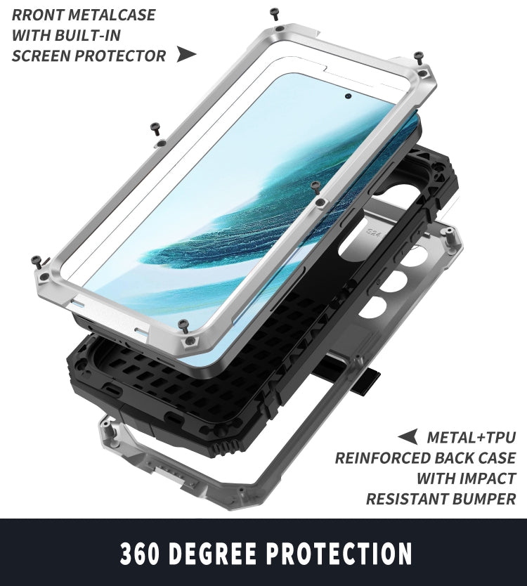 For Samsung Galaxy S24+ 5G R-JUST Life Water-resistant Dustproof Shockproof Phone Case(Silver)
