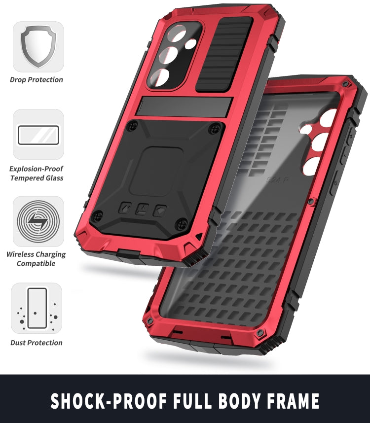 For Samsung Galaxy S24 5G R-JUST Life Water-resistant Dustproof Shockproof Phone Case(Red)