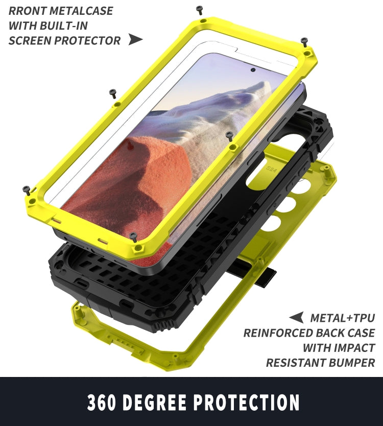 For Samsung Galaxy S24 5G R-JUST Life Water-resistant Dustproof Shockproof Phone Case(Yellow)