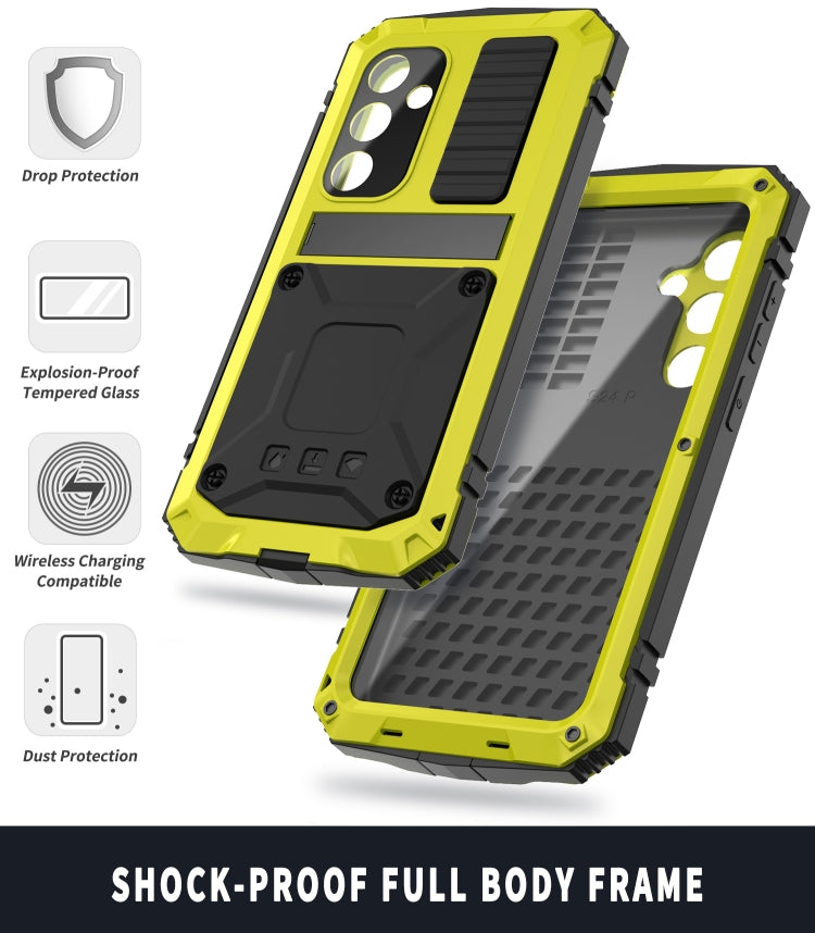 For Samsung Galaxy S24 5G R-JUST Life Water-resistant Dustproof Shockproof Phone Case(Yellow)