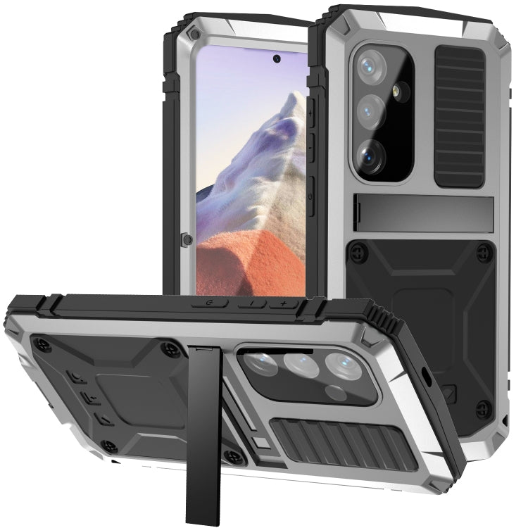 For Samsung Galaxy S24 5G R-JUST Life Water-resistant Dustproof Shockproof Phone Case(Silver)