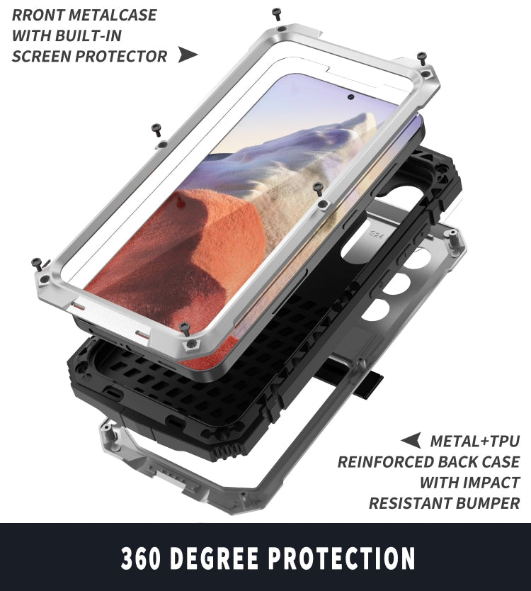 For Samsung Galaxy S24 5G R-JUST Life Water-resistant Dustproof Shockproof Phone Case(Silver)