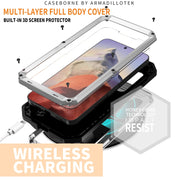 For Samsung Galaxy S24 5G R-JUST Sliding Camera Life Water-resistant Holder Phone Case(Silver)