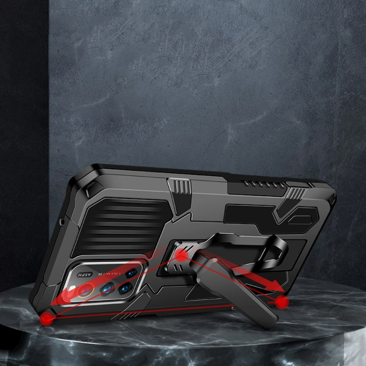 For Vivo V17 Pro Machine Armor Warrior Shockproof PC + TPU Protective Case(Black)