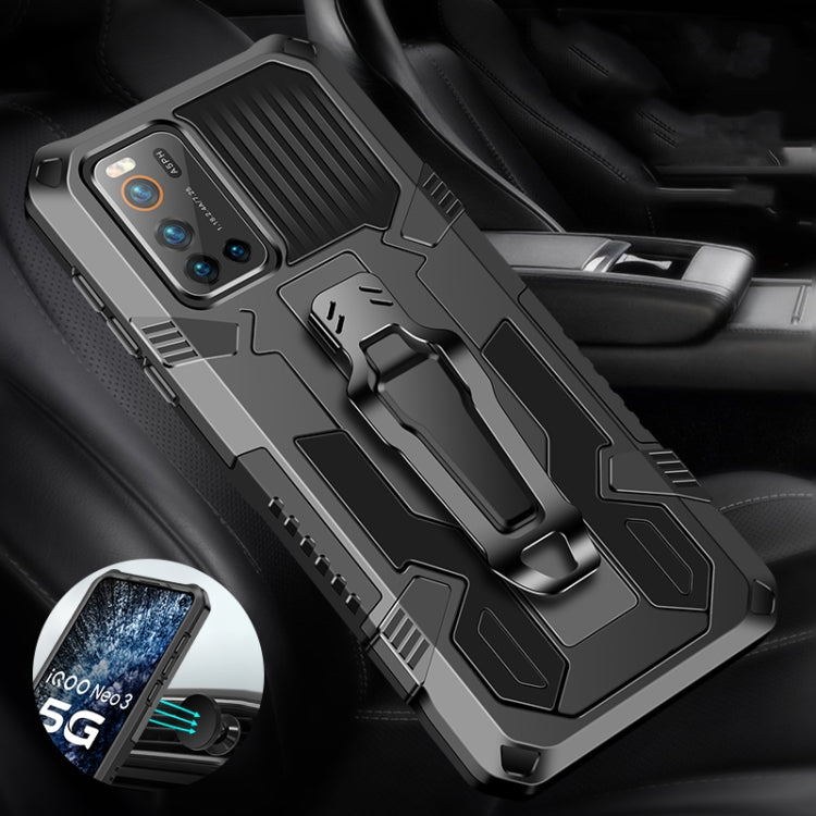 For Vivo V17 Pro Machine Armor Warrior Shockproof PC + TPU Protective Case(Black)