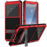 For Samsung Galaxy S24 Ultra 5G R-JUST Life Water-resistant Dustproof Shockproof Holder Phone Case(Red)