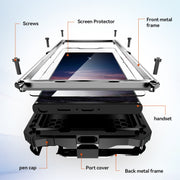 For Samsung Galaxy S24 Ultra 5G R-JUST Life Water-resistant Dustproof Shockproof Holder Phone Case(Silver)