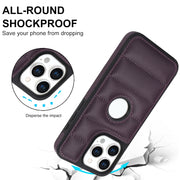 For iPhone 15 Pro Max Piano Key Hollow Cutout PU Phone Case(Dark Purple)