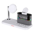 CO9 15W 5 in 1 Multifunctional Wireless Charger Bedside Clock Lamp(White) - Wireless Charger by PMC TechLife | Online Shopping South Africa | PMC TechLife | Buy Now Pay Later Mobicred