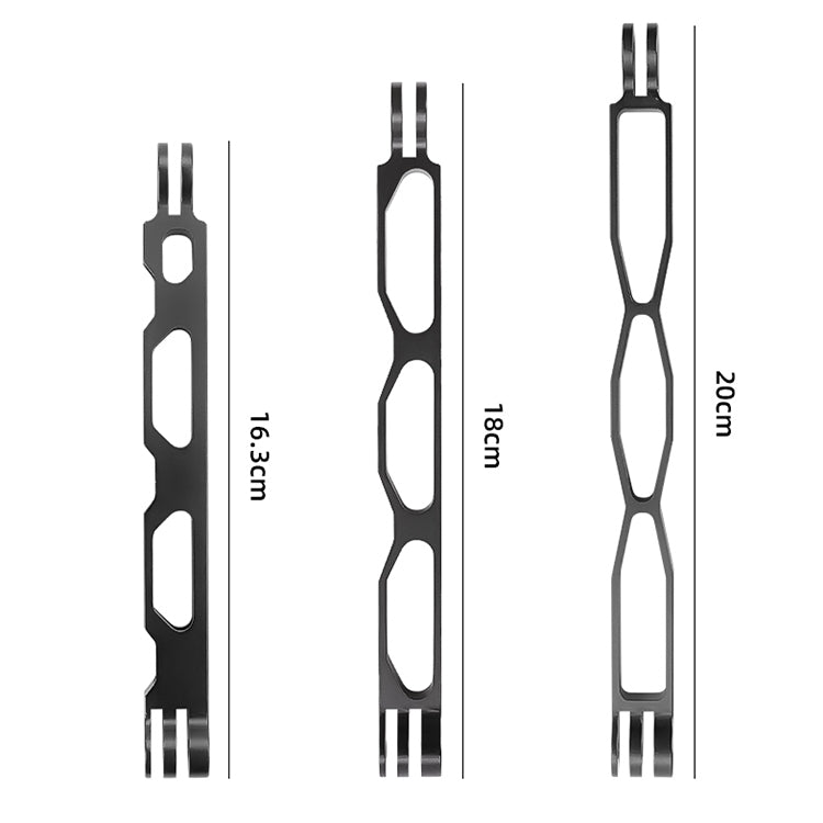 20cm Aluminium Extension Arm Hollow Grip Extender(Black)