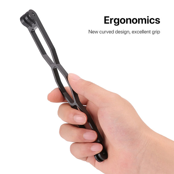20cm Aluminium Extension Arm Hollow Grip Extender(Black)