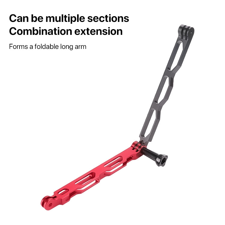 20cm Aluminium Extension Arm Hollow Grip Extender(Black)