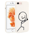 For iPhone 6s / 6 Stickman Pattern Liquid Silicone Phone Case(White) - More iPhone Cases by PMC TechLife | Online Shopping South Africa | PMC TechLife | Buy Now Pay Later Mobicred