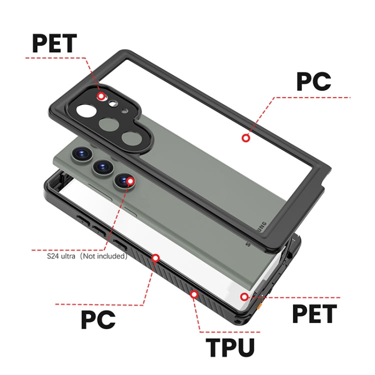 For Samsung Galaxy S24 Ultra 5G RedPepper IP68 Water-resistant Phone Case(Black)