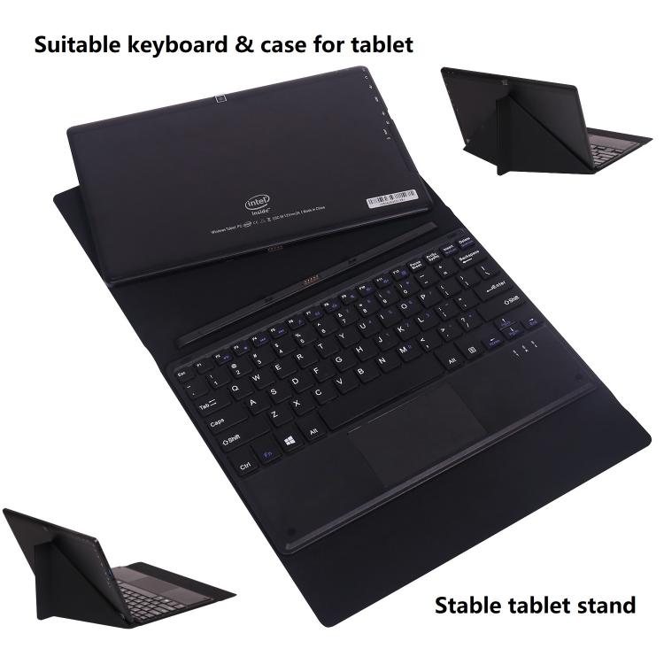 HONGSAMDE 10.1 inch 2 in 1 Tablet PC, 6GB+64GB, Windows 11, Intel Celeron J4105 Quad Core with Keyboard(Black)