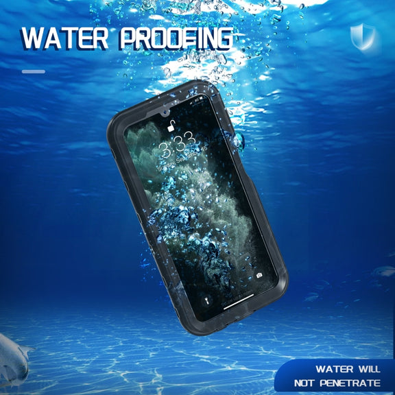 For Samsung Galaxy A15 5G RedPepper 360 Full Body Rugged IP68 Water-resistant Phone Case(Black)