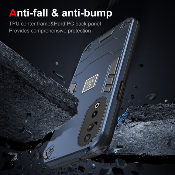 For Honor 90 2 in 1 Shockproof Phone Case(Blue)