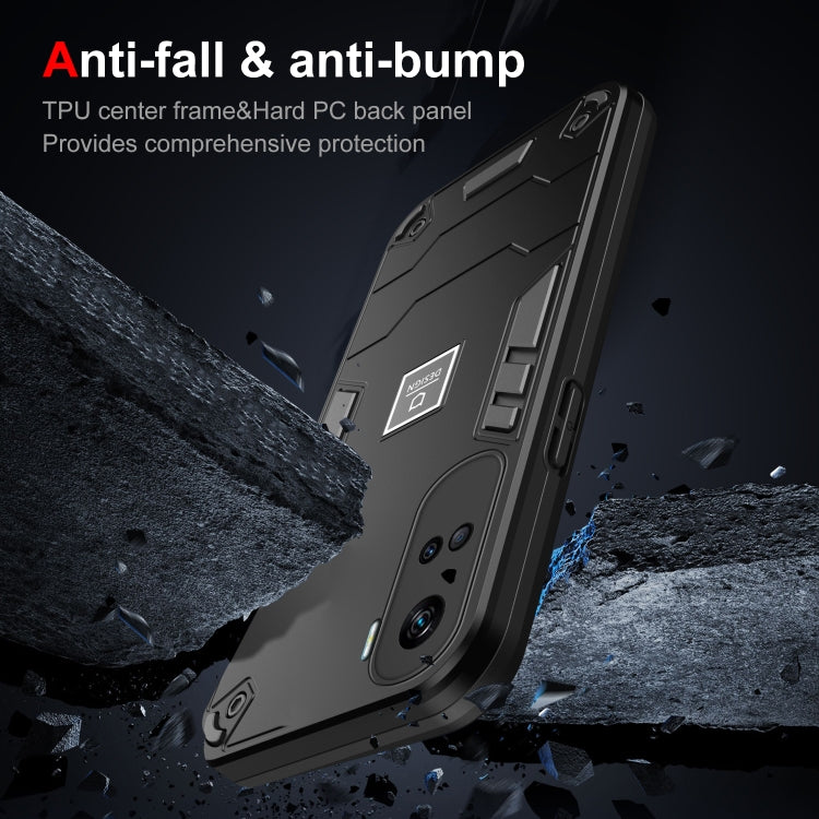For Honor 90 Lite 2 in 1 Shockproof Phone Case(Black)