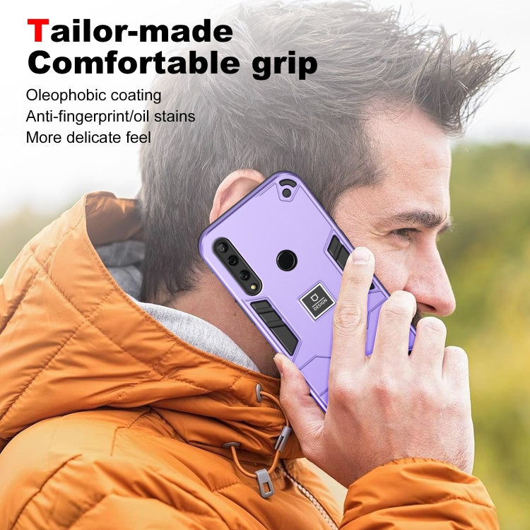 For Huawei Y9 Prime 2019 2 in 1 Shockproof Phone Case(Purple)