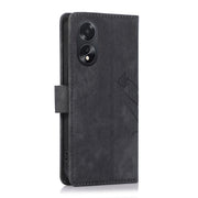 For OPPO A18 / A38 Orchid Butterfly Embossed Leather Phone Case(Black)