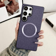 For Samsung Galaxy S25 Ultra 5G Magsafe Magnetic Ring Cloth Texture Phone Case(Purple) - Galaxy S25 Ultra 5G Cases by PMC TechLife | Online Shopping South Africa | PMC TechLife | Buy Now Pay Later Mobicred