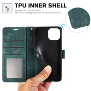 For iPhone 16 Pro Orchid Butterfly Embossed Leather Phone Case(Green)