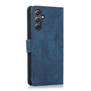 For Samsung Galaxy S24+ / S25+ 5G Orchid Butterfly Embossed Leather Phone Case(Blue)