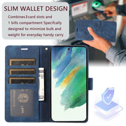 For Samsung Galaxy S24+ / S25+ 5G Orchid Butterfly Embossed Leather Phone Case(Blue)