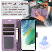 For Samsung Galaxy S24+ / S25+ 5G Orchid Butterfly Embossed Leather Phone Case(Purple)