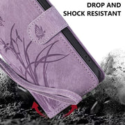 For Samsung Galaxy S24+ / S25+ 5G Orchid Butterfly Embossed Leather Phone Case(Purple)