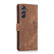 For Samsung Galaxy S24+ / S25+ 5G Orchid Butterfly Embossed Leather Phone Case(Brown)
