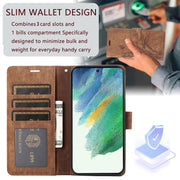 For Samsung Galaxy S24+ / S25+ 5G Orchid Butterfly Embossed Leather Phone Case(Brown)
