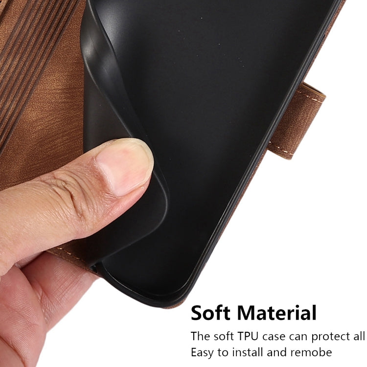 For Samsung Galaxy S24+ / S25+ 5G Orchid Butterfly Embossed Leather Phone Case(Brown)