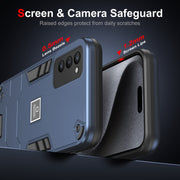 For Tecno Camon 18P 2 in 1 Shockproof Phone Case(Blue)