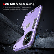 For Tecno Camon 19 2 in 1 Shockproof Phone Case(Purple)