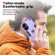 For Tecno Camon 19 2 in 1 Shockproof Phone Case(Purple)