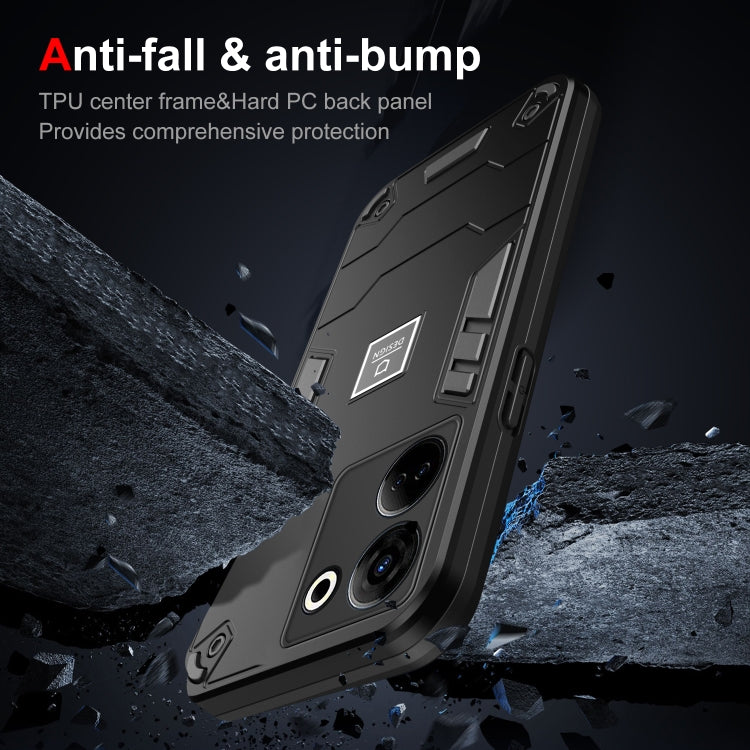 For Tecno Camon 20 Pro 4G 2 in 1 Shockproof Phone Case(Black)