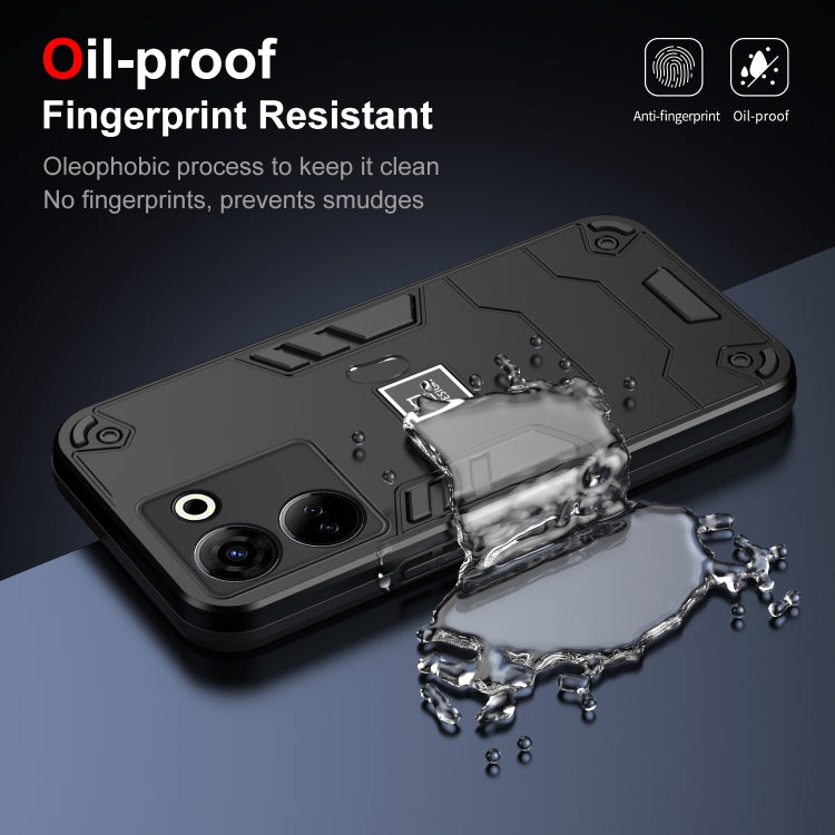 For Tecno Camon 20 Pro 4G 2 in 1 Shockproof Phone Case(Black)