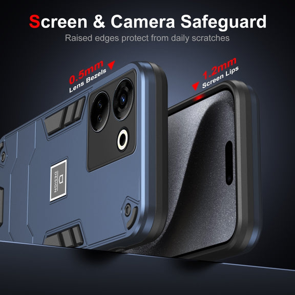 For Tecno Camon 20 Pro 4G 2 in 1 Shockproof Phone Case(Blue)